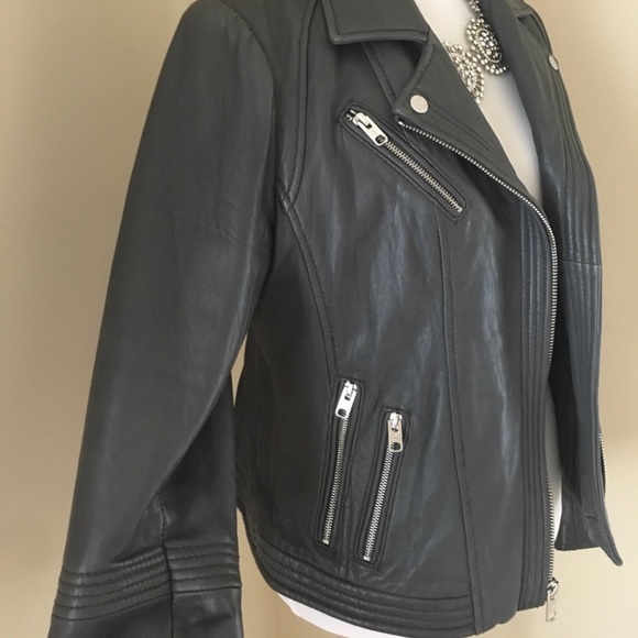 Michael Kors leather moto jacket - Picture 2 of 4